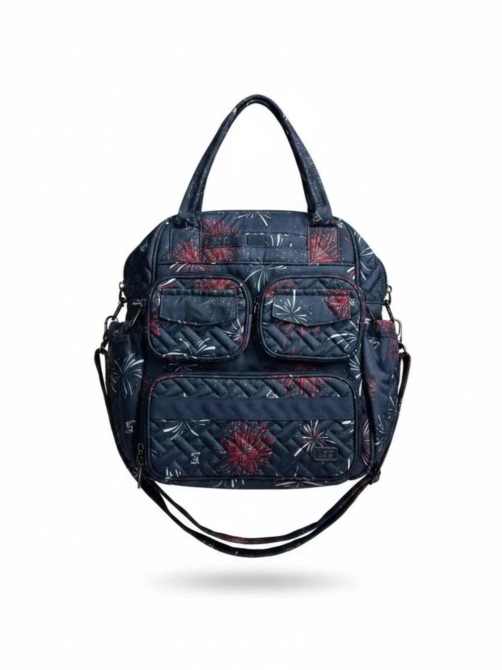 NWOT Lug Mini Puddle Jumper Backpack Navy Blue Fireworks Double Handle